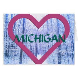 2 MADERA DE INVIERNO DEL CORAZÓN MICHIGAN