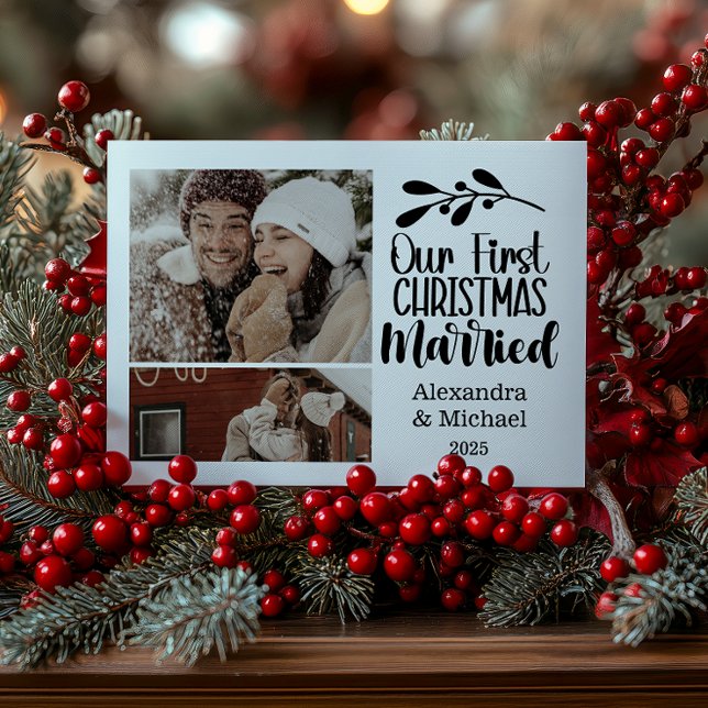 2 Minimista fotográfico Nuestra Primera Navidad Ca (Subido por el creador)