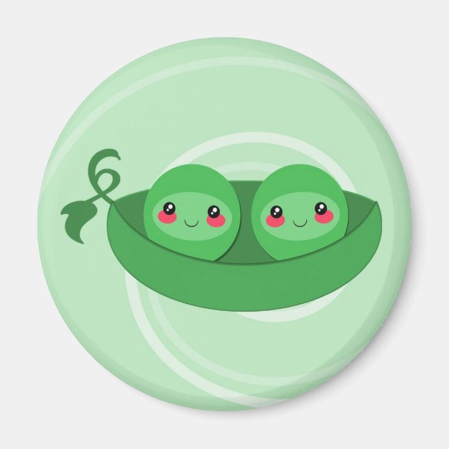 2 PEAS en un POD - imán (Frente)