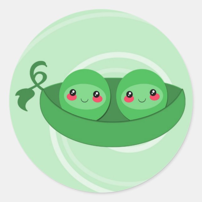 2 PEAS en un POD - pegatina (Anverso)