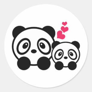 2 Pegatinas Cute Panda