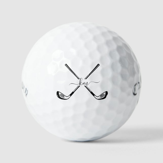 2 Pelotas de Golf con Monograma Inicial - Regalo P (Anverso)