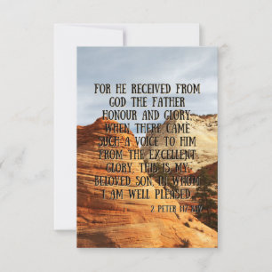 2 Peter 1:17 KJV Tarjeta de felicitación plana