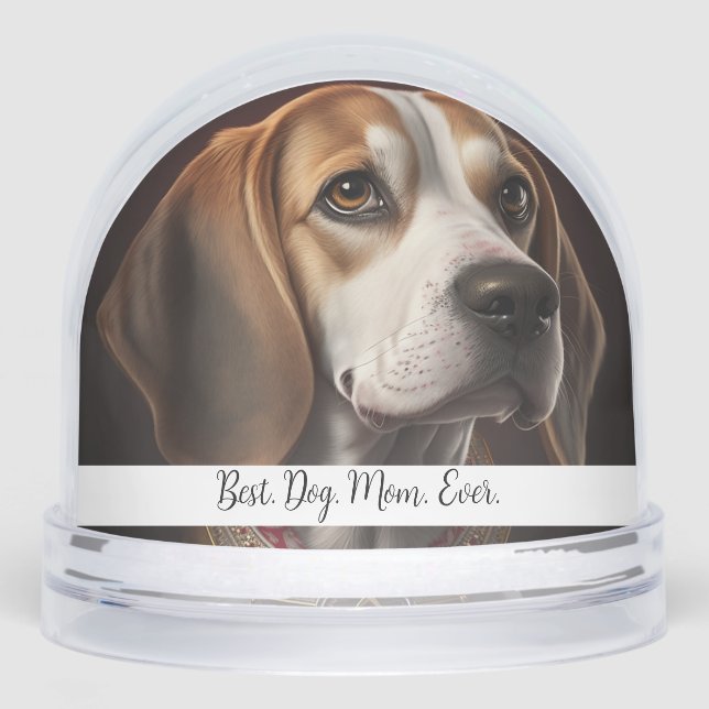 2 Picture Dog or Pet Your Text Here Snow Globes (Anverso)