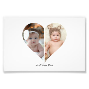 2 Poster de Collage de fotos en forma de corazón