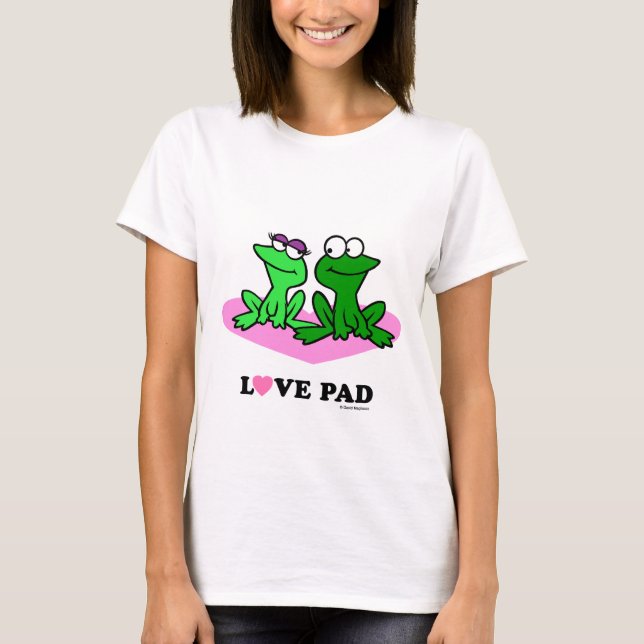 2 Ranas Love Pad Camisetas Blancos (Anverso)