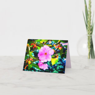 2 TARJETA DE REUNIÓN DE BLOSSOMS ROSA