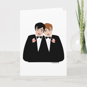 2 Tarjetas de matrimonio gay en Grooms