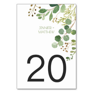 #2 Tarjetas de mesa de vegetación rústica de ensue