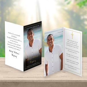 2 Tarjetas de Oración Doble Memorial de Funeral