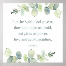 2 Timothy 1:7, Impresión bíblica contra la imagen,