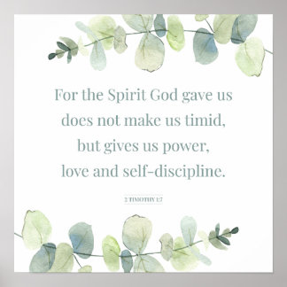 2 Timothy 1:7, Impresión bíblica contra la imagen,