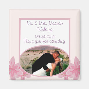 2"x2" Invitación imán linterna rosada púrpura/fluj