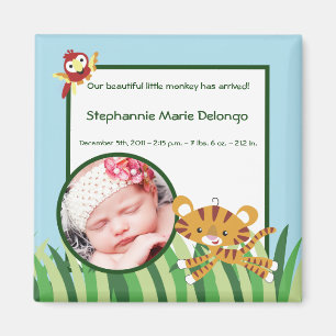 2"x2" Invitación Imán Lluvia-Selva Selva Anima