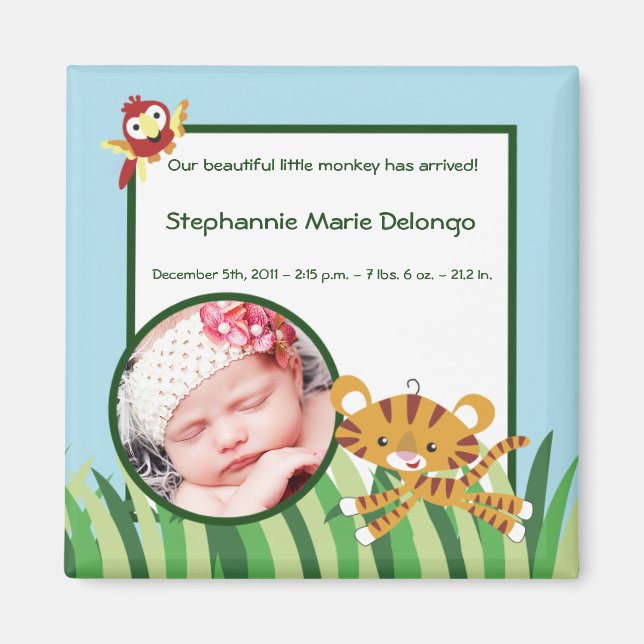 2"x2" Invitación Imán Lluvia-Selva Selva Anima (Frente)