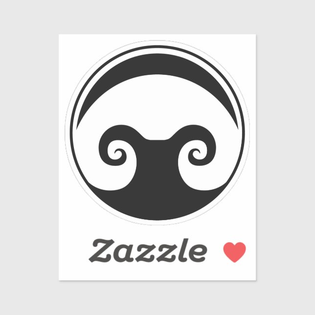 2 x 2" Aldarion Pegatina Negro (Hoja)