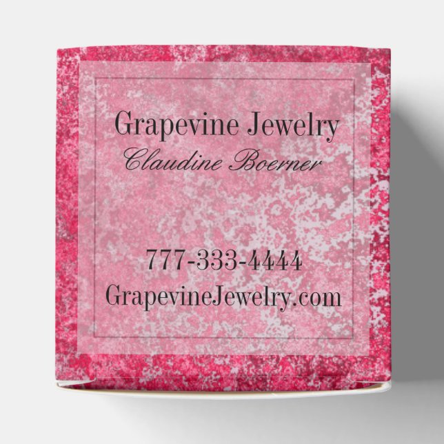 2" x 2" Personalizado Favor o Caja de joyas (Parte superior)