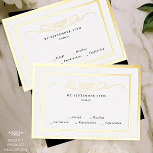 2 X DIY Tarjeta de respuesta formal de boda con ma