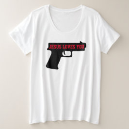 2A - A JESÚS LE ENCANTA LA Camiseta tamaño T Plus 