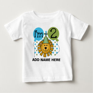 2da camiseta personalizada del cumpleaños del león