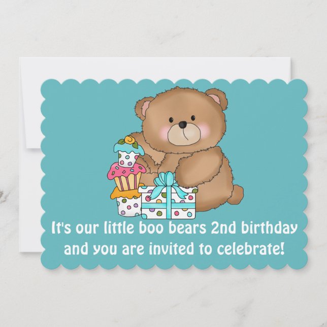 2da invitación de la fiesta del cumpleaños de poco (Anverso)