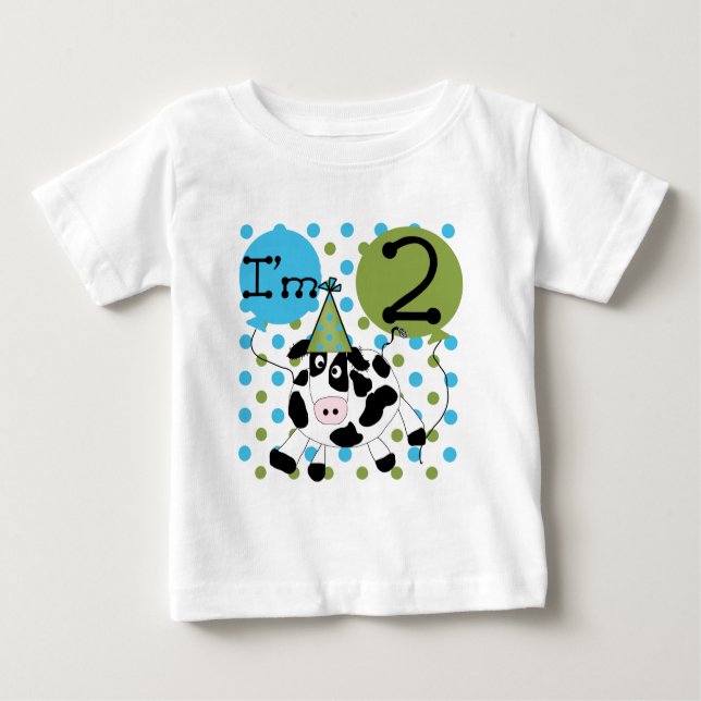 2das camisetas y regalos del cumpleaños de la vaca (Anverso)