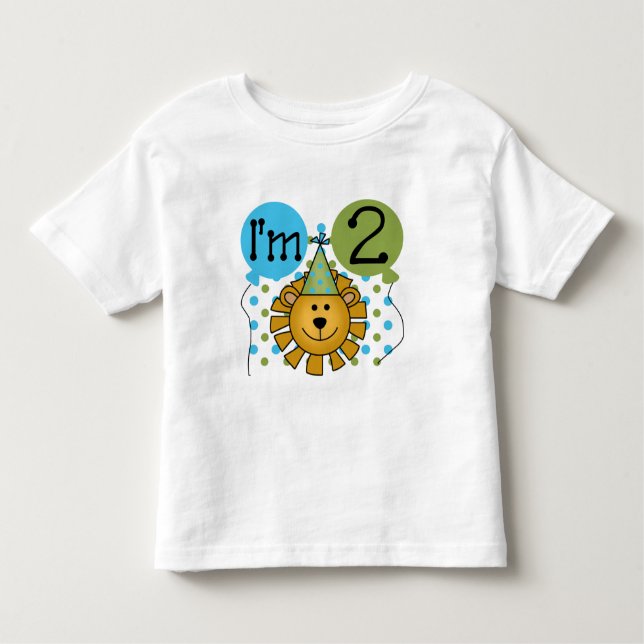 2das camisetas y regalos del cumpleaños del león (Anverso)