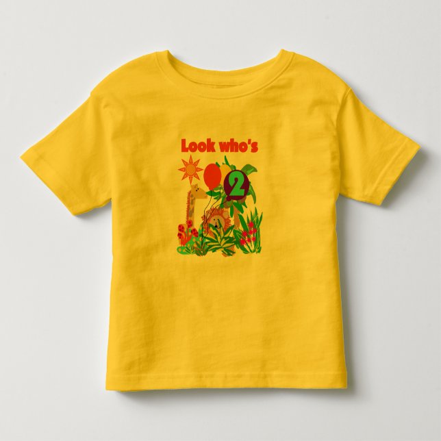 2das camisetas y regalos del cumpleaños del safari (Anverso)