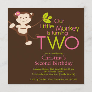 2das invitaciones de la fiesta de cumpleaños del