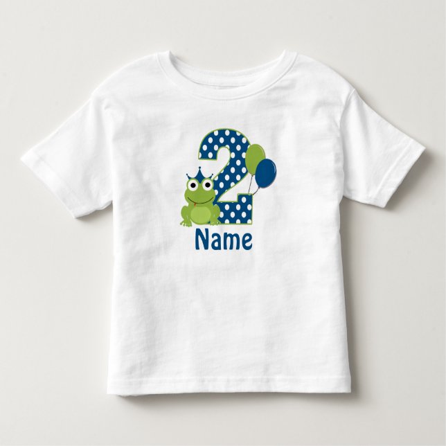2do Camisa personalizada rana del cumpleaños (Anverso)