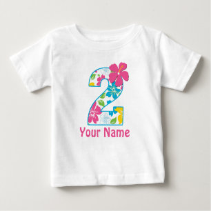 2do Camisa personalizada tropical del cumpleaños
