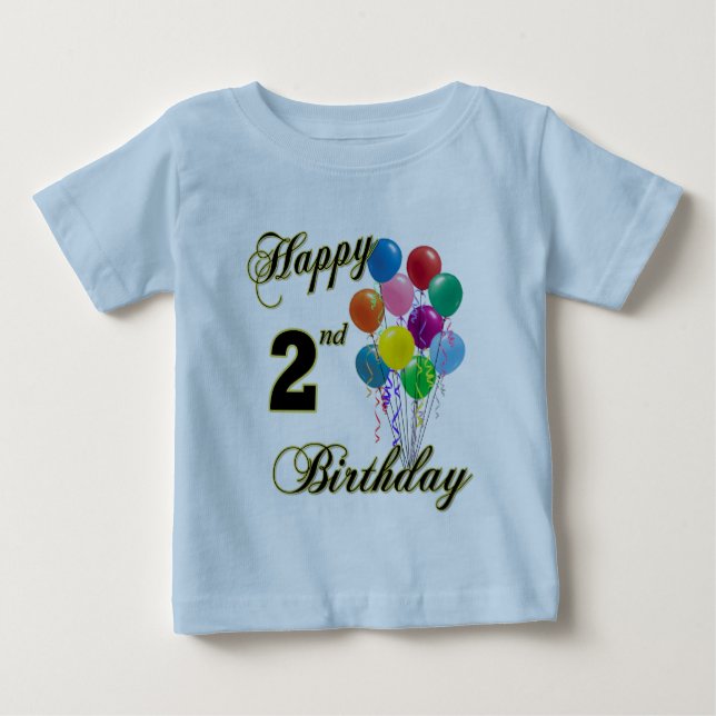 2do camisetas del cumpleaños y ropa felices del (Anverso)