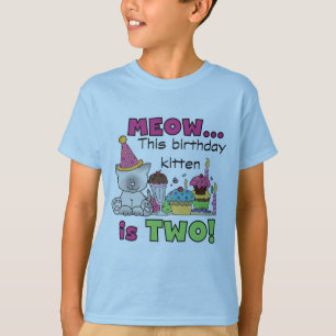 2do Camisetas y regalos del cumpleaños del gatito