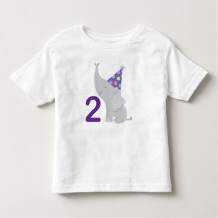 2do Elefante del cumpleaños camiseta de 2 años