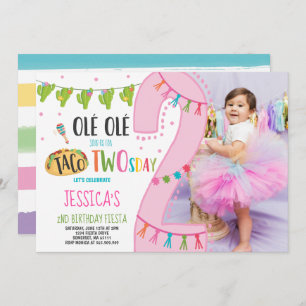 2do fiesta de Twosday del Taco de la invitación