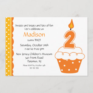 2do Invitación de la magdalena del cumpleaños