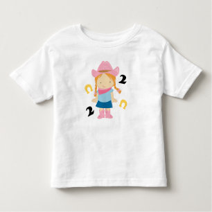 2do Vaquera del cumpleaños camiseta de 2 años