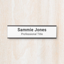 2x8 placa de nombre autoadhesivo para puerta de of