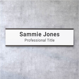 2x8 placa de nombre autoadhesivo para puerta de of