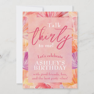 30.ª charla de cumpleaños 30 para mí invitación