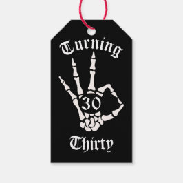 30.ª etiqueta de regalo de cumpleaños