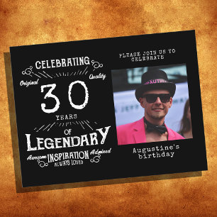 30.ª foto de cumpleaños invitaciones a cumpleaños 