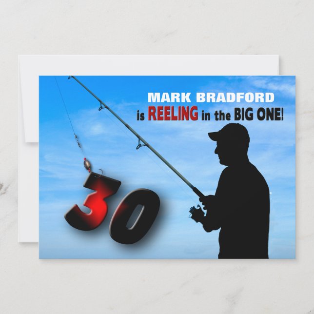 30.ª Invitación A Cumpleaños - Pesca/Descanso (Anverso)