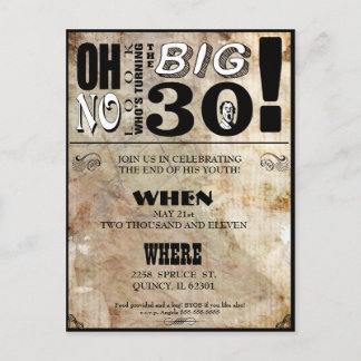30.ª invitación a la fiesta de cumpleaños