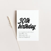 30.ª Invitación a la Fiesta de Cumpleaños