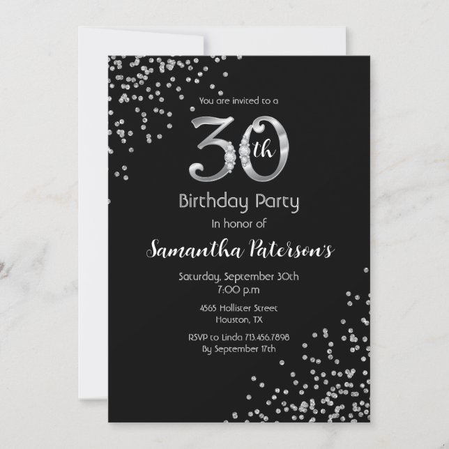 30.ª invitación a la fiesta de cumpleaños (Anverso)