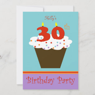 30.ª invitación a la fiesta de cumpleaños 30 velas