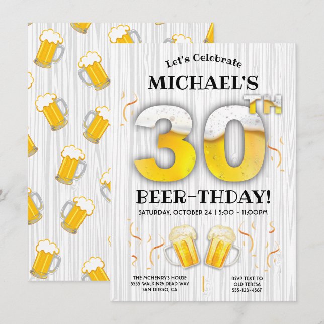 30.ª invitación a la fiesta de cumpleaños de la ce (Anverso / Reverso)
