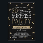 30.ª invitación a la fiesta sorpresa del Purpurina<br><div class="desc">Esta moda y elegante invitación a la fiesta sorpresa de cumpleaños número 30, presenta un elegante tema de purpurina rosa con una moderna tipografía. Personalizar el color de fondo para que coincida con el tema del evento. Para una invitación aún más memorable, seleccione una forma cortada, papel texturado o papel...</div>