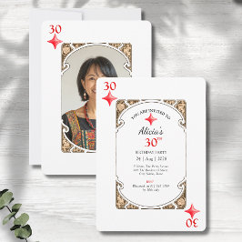 30.ª Invitación a la tarjeta de juego de diamantes